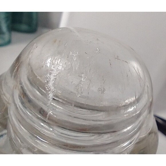 Hemingray Glass Insulator -9 Clear Glass Made In The USA 12A- please read - Picture 6 of 9